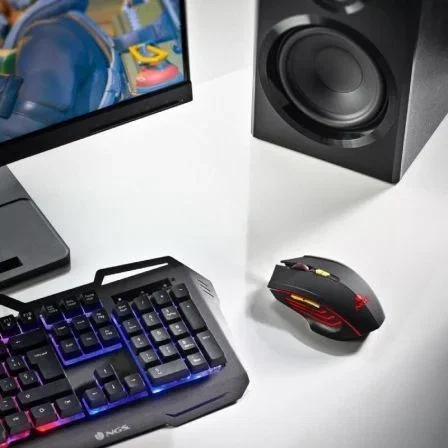 Ngs GMX-200 Ratón Inalámbrico Gaming 3200 DPI 7 Botones LED Negro